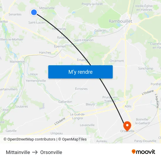 Mittainville to Orsonville map