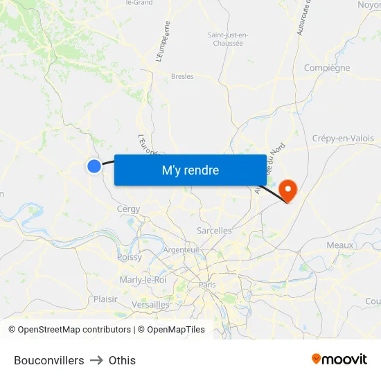 Bouconvillers to Othis map