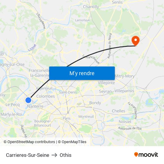 Carrieres-Sur-Seine to Othis map