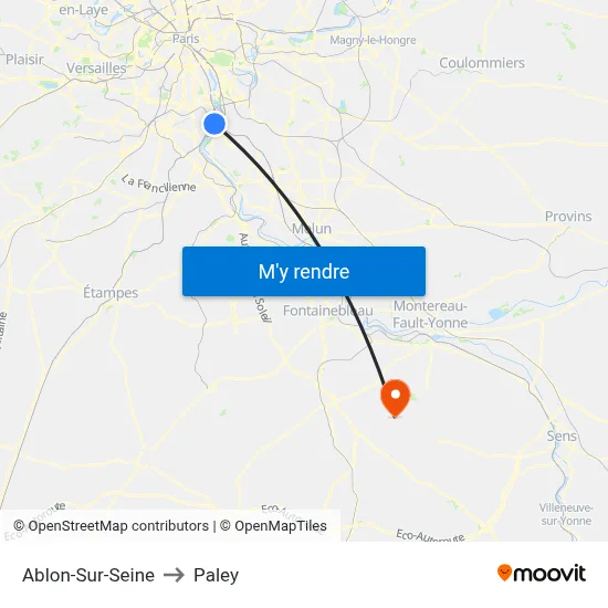 Ablon-Sur-Seine to Paley map