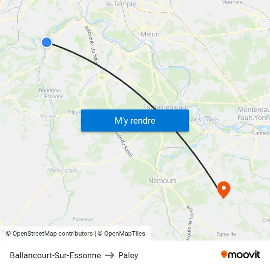 Ballancourt-Sur-Essonne to Paley map