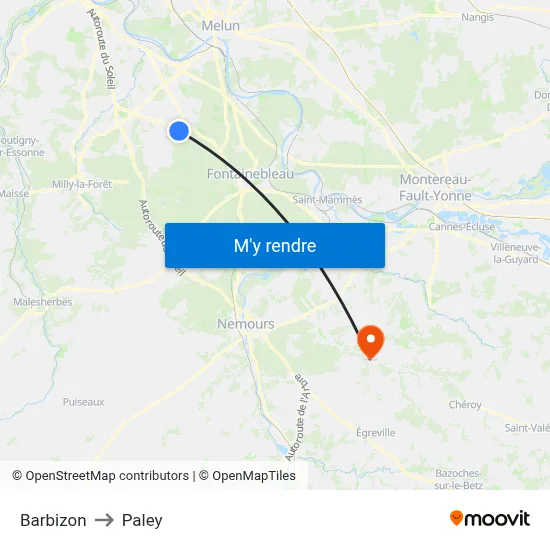 Barbizon to Paley map
