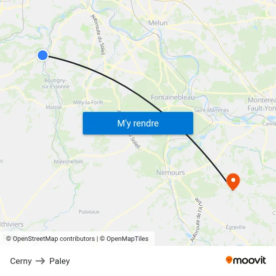 Cerny to Paley map
