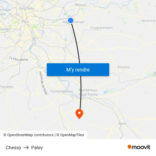 Chessy to Paley map