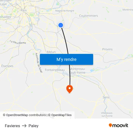 Favieres to Paley map