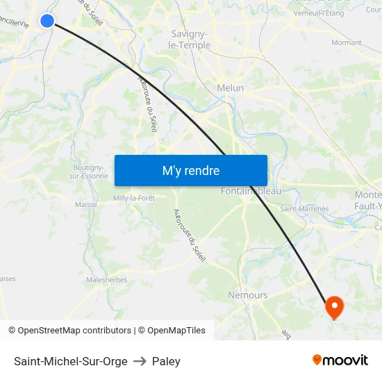 Saint-Michel-Sur-Orge to Paley map