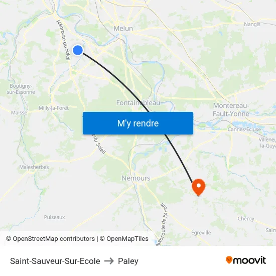 Saint-Sauveur-Sur-Ecole to Paley map