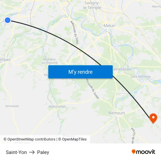 Saint-Yon to Paley map