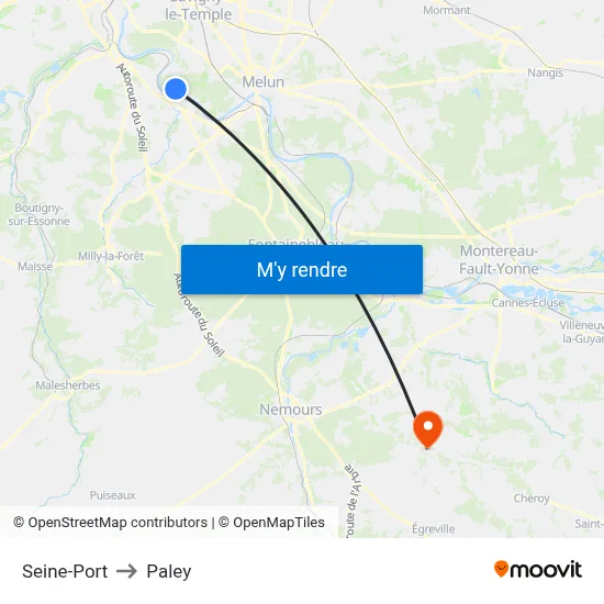 Seine-Port to Paley map
