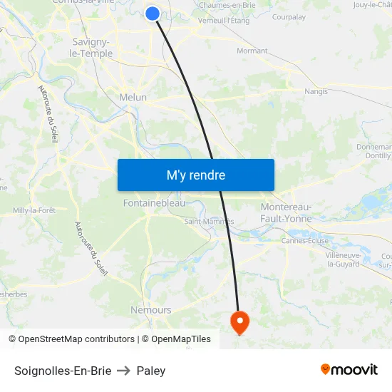 Soignolles-En-Brie to Paley map