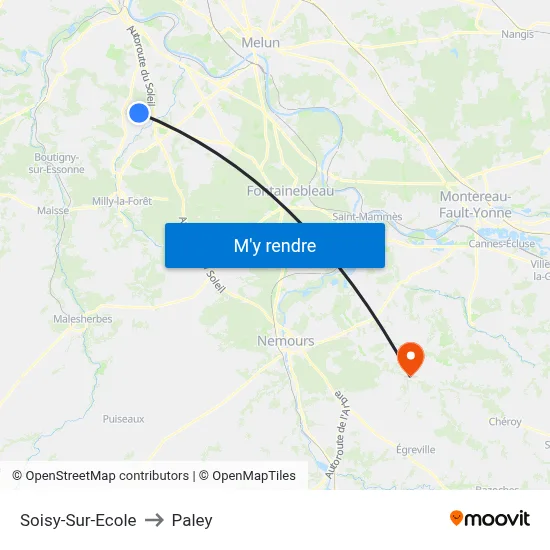 Soisy-Sur-Ecole to Paley map