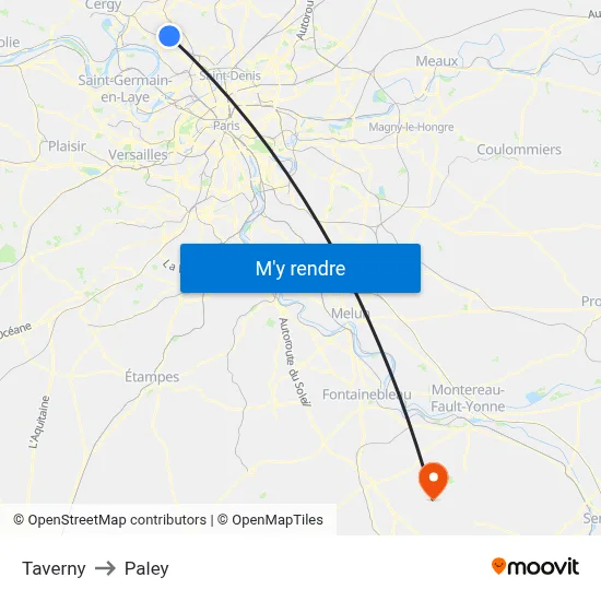 Taverny to Paley map