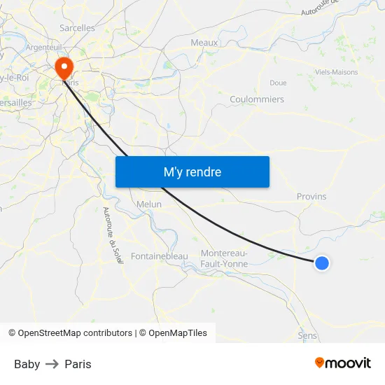 Baby to Paris map