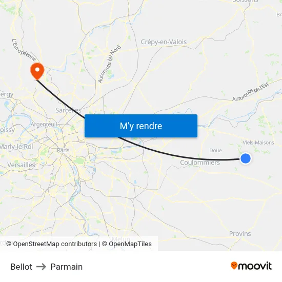 Bellot to Parmain map