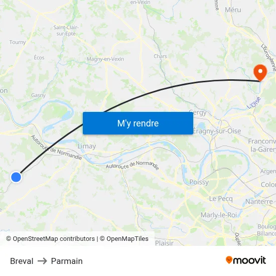 Breval to Parmain map