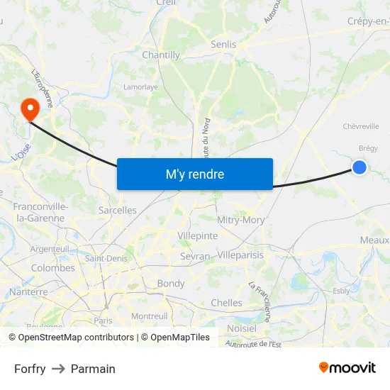 Forfry to Parmain map
