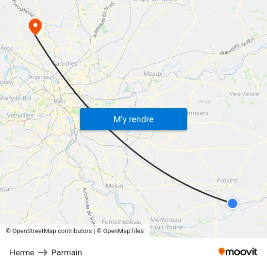 Herme to Parmain map