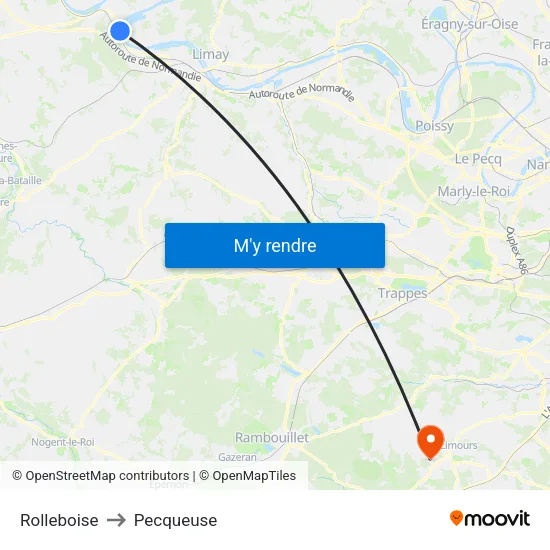 Rolleboise to Pecqueuse map