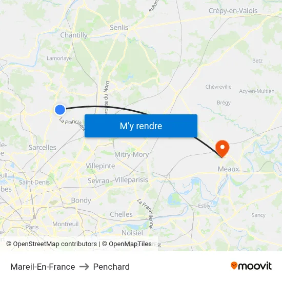 Mareil-En-France to Penchard map