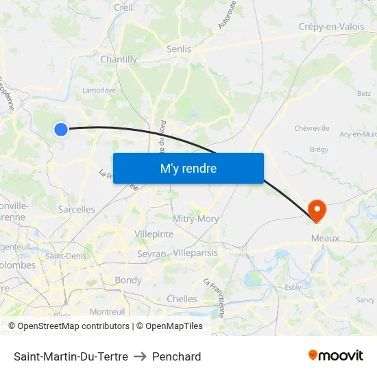 Saint-Martin-Du-Tertre to Penchard map
