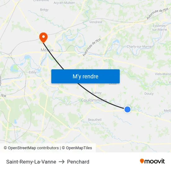 Saint-Remy-La-Vanne to Penchard map