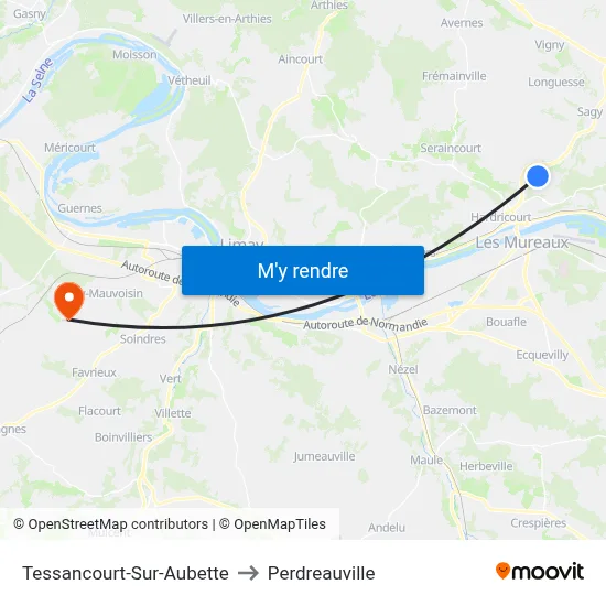 Tessancourt-Sur-Aubette to Perdreauville map
