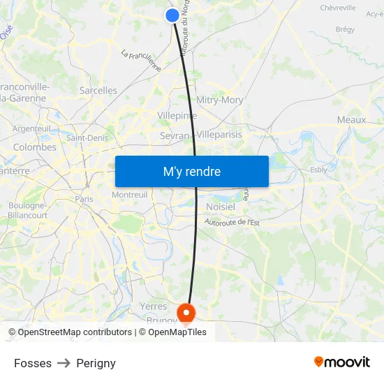 Fosses to Perigny map