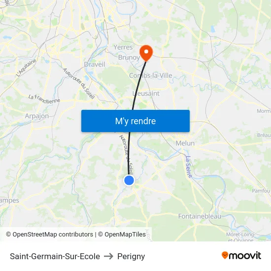 Saint-Germain-Sur-Ecole to Perigny map