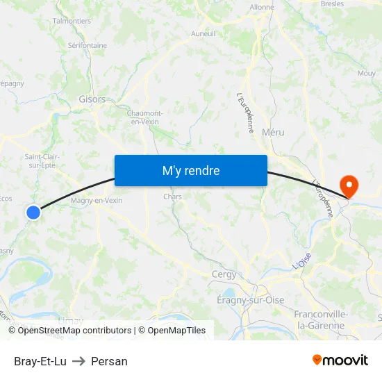 Bray-Et-Lu to Persan map