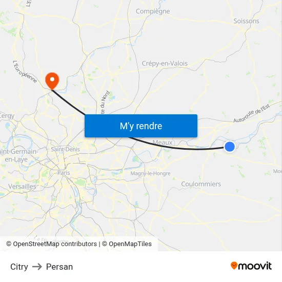 Citry to Persan map