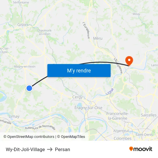 Wy-Dit-Joli-Village to Persan map