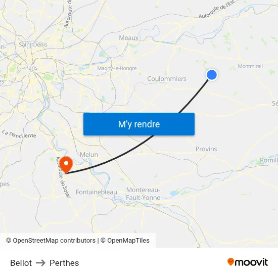 Bellot to Perthes map