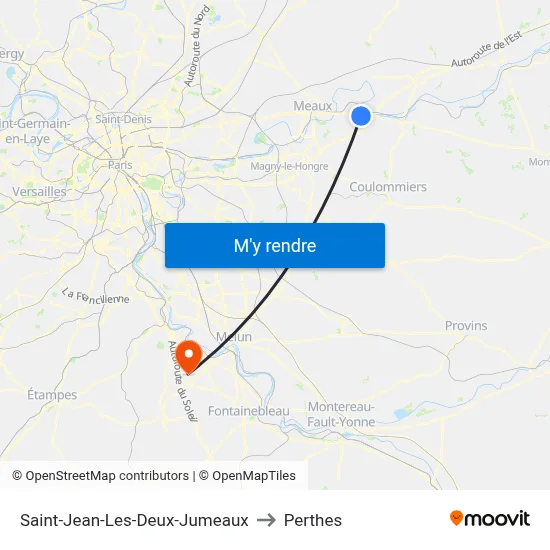 Saint-Jean-Les-Deux-Jumeaux to Perthes map