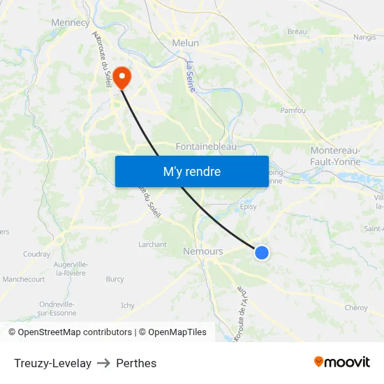 Treuzy-Levelay to Perthes map