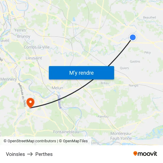 Voinsles to Perthes map