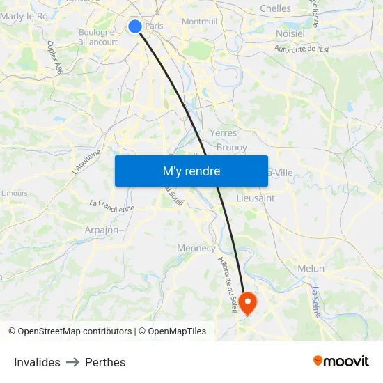 Invalides to Perthes map