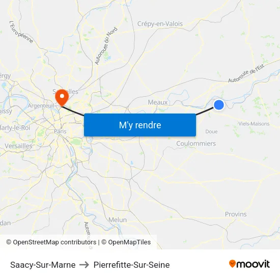 Saacy-Sur-Marne to Pierrefitte-Sur-Seine map