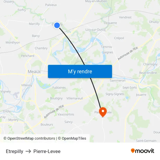 Etrepilly to Pierre-Levee map