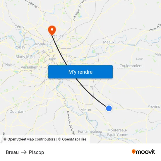 Breau to Piscop map