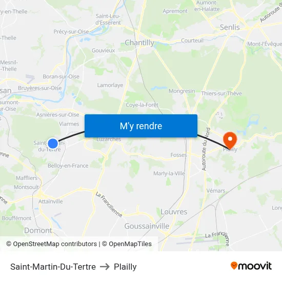 Saint-Martin-Du-Tertre to Plailly map