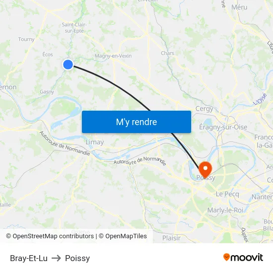 Bray-Et-Lu to Poissy map