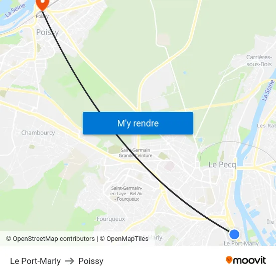 Le Port-Marly to Poissy map