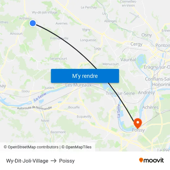 Wy-Dit-Joli-Village to Poissy map
