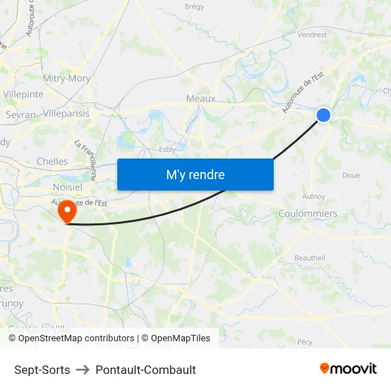 Sept-Sorts to Pontault-Combault map