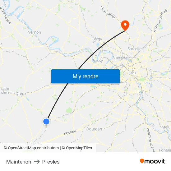Maintenon to Presles map