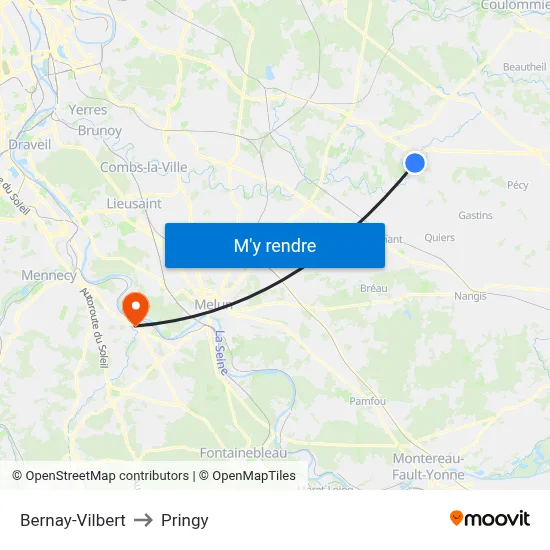Bernay-Vilbert to Pringy map
