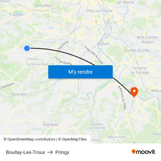 Boullay-Les-Troux to Pringy map