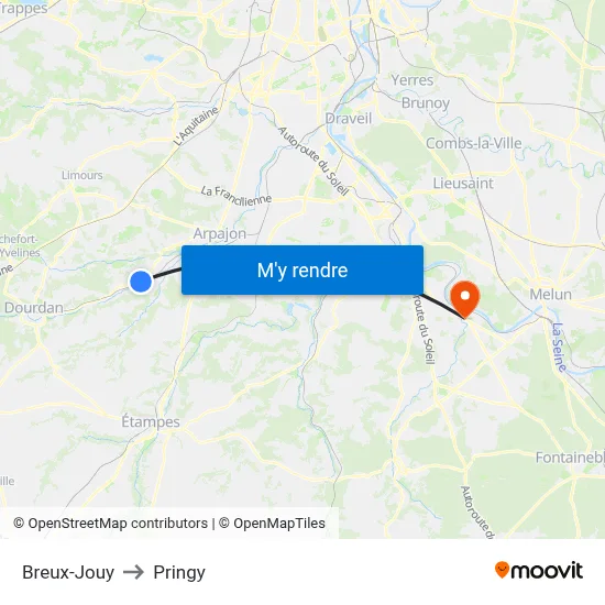 Breux-Jouy to Pringy map