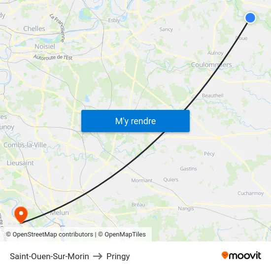 Saint-Ouen-Sur-Morin to Pringy map