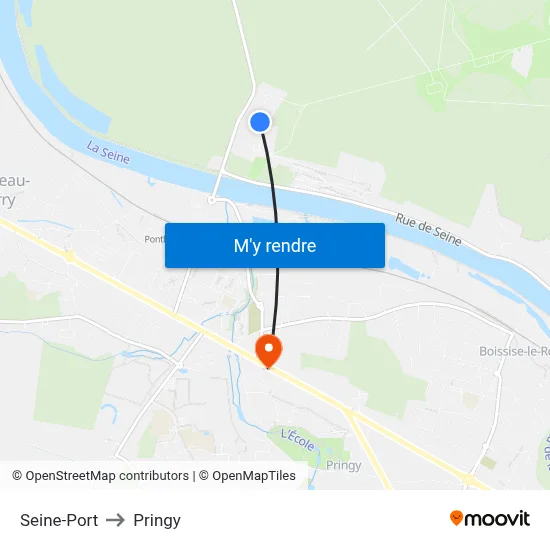 Seine-Port to Pringy map
